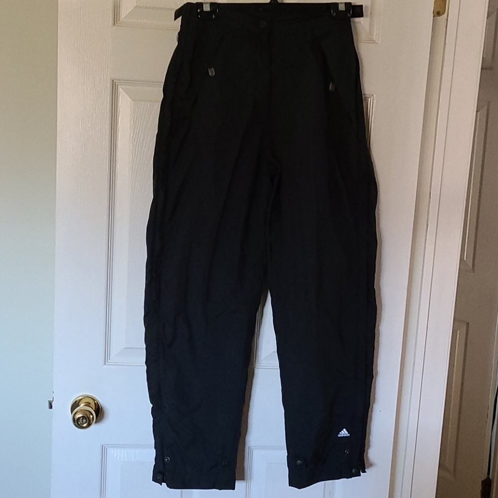 Adidas track pants zip the whole leg